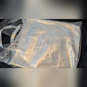 New Snake Embossed Holographic Tote